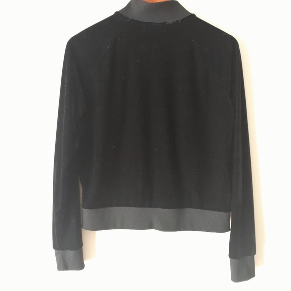 Chaps Stretch Velour Bomber Jacket - Picture 4 of 4